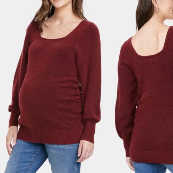INGRID & ISABEL Square Neck Maternity Sweater Size M - Picture 1 of 5